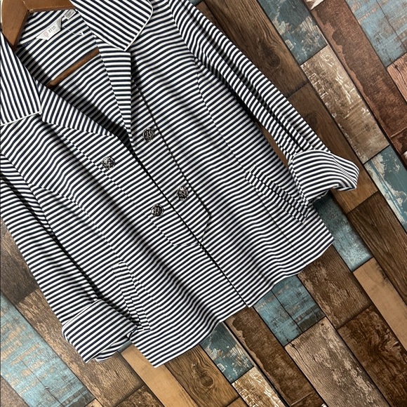 Erin  London Blue and White Striped sailorWomen's Jacket - Picture 10 of 16